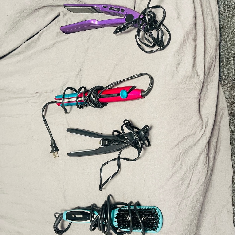 Hair straightener and waive curlers